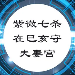 紫微七杀在巳亥守夫妻宫，命宫无主星，武曲贪狼坐丑未守迁移宫