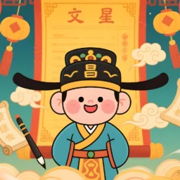 丙干之文昌化科，聪颖过人，才华洋溢而声名显扬