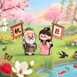 事业宫在卯酉无主星，天机巨门在酉卯守夫妻宫，天梁星在亥巳守命宫