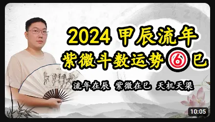 2024甲辰年流年紫微斗数运势，流年在辰，天机天梁 - 黄彦淳说紫微斗数