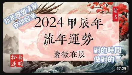 2024年流年運勢（紫微天相在辰） - 南羽拾蓮紫微塔羅