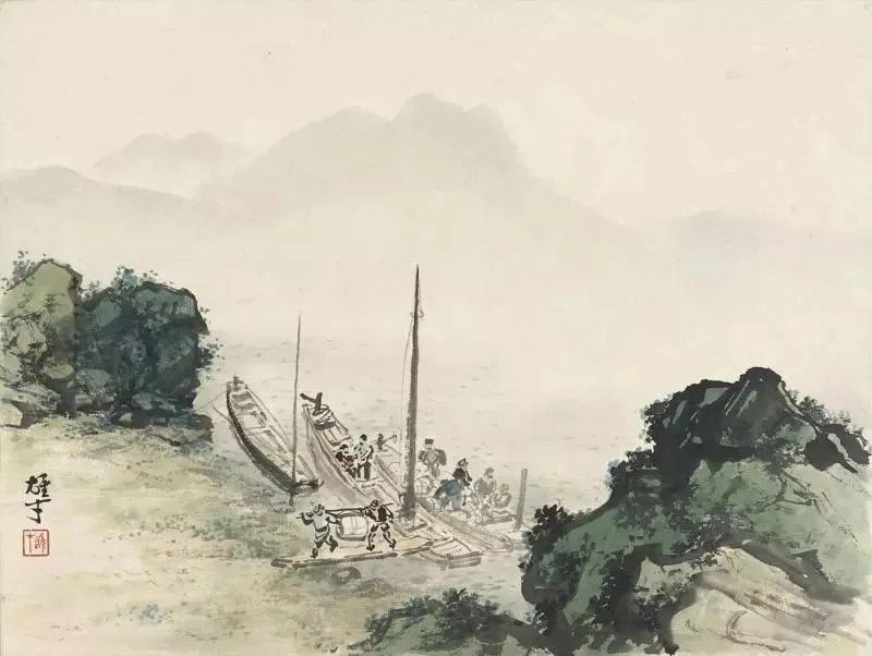 登岸图 - 黎雄才