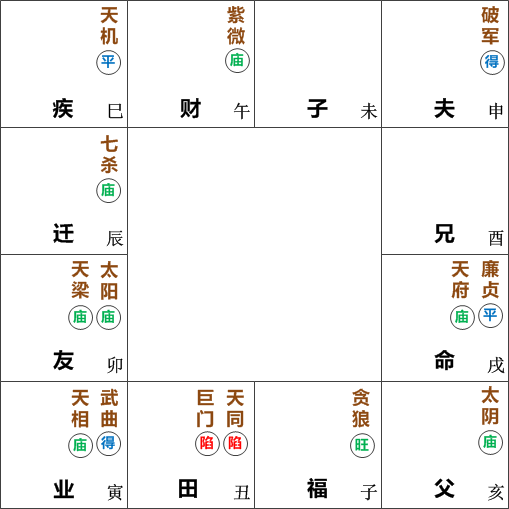 廉贞天府在戌宫坐命